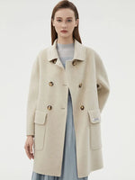 Cream Meadow Office 100% Wool Womens Coat