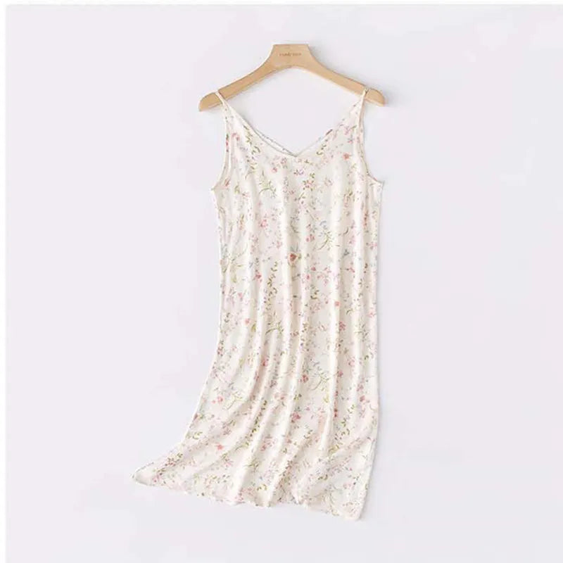 Moss Blossom Viscose Womens Lounge Nightgown