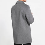 Frosty Timber Minimalist Wool Mens Coat