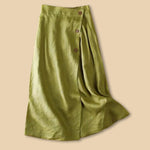 Sunlit Earth Cotton Linen Womens Skirt