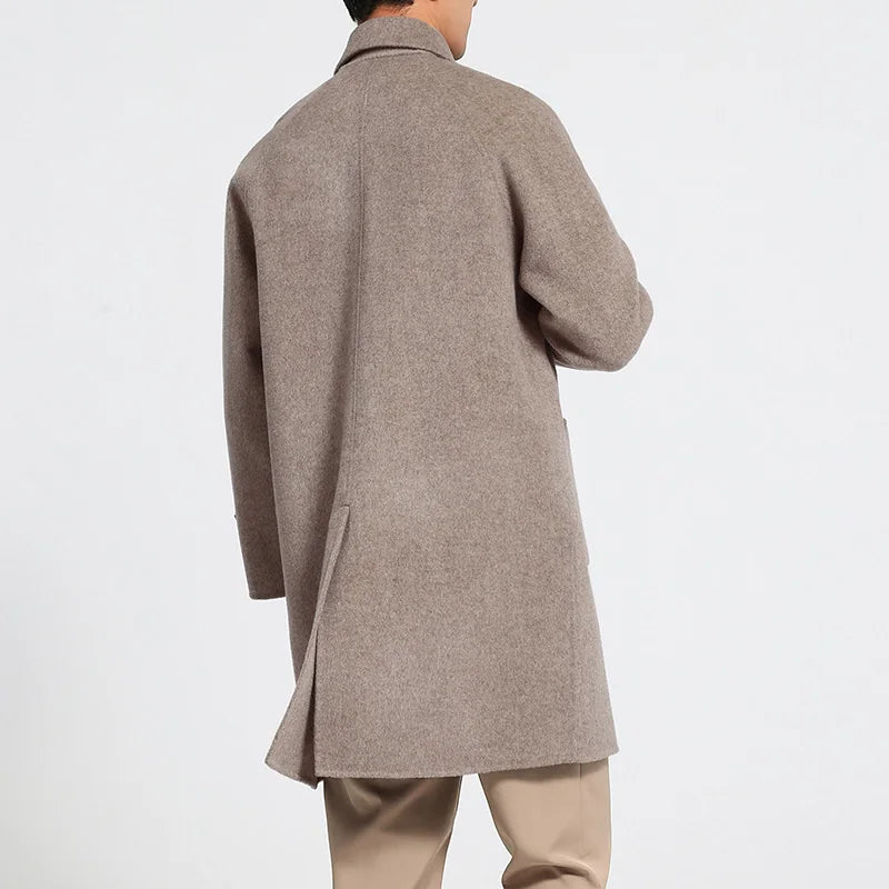 Autumn Gold Mens 100% Wool Overcoat