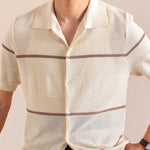Sand Storm Cotton Linen Mens Cardigan