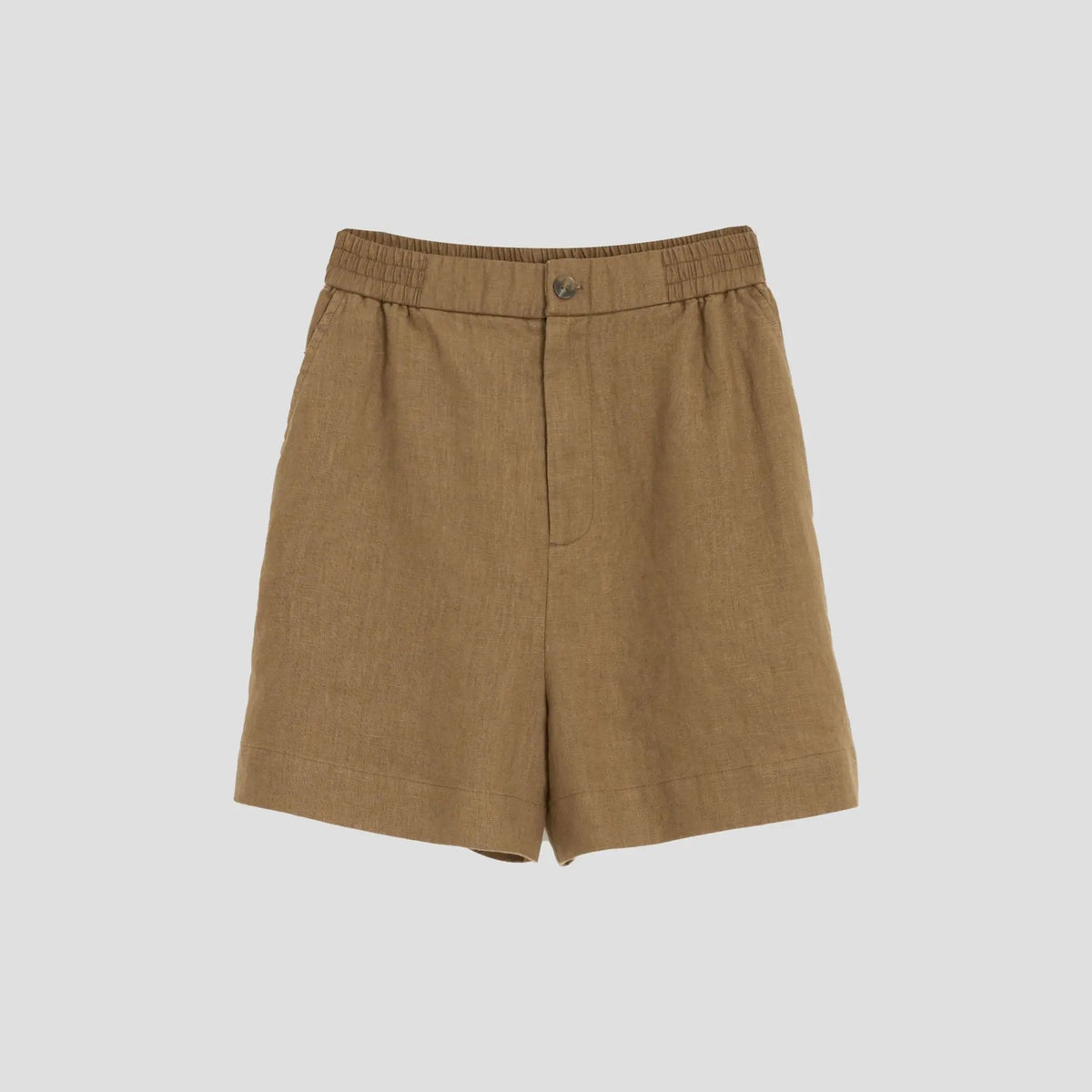 Twilight Moss Cotton Linen Womens Shorts