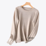 Truffle Beige 100% Wool Womens Sweater