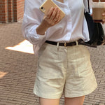 Sunset Emerald Floral Yoga Cotton Womens Shorts