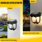 Energy Savers Decorative Wall LED Solar Powered Garden Lamp with Body Sensor