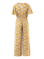 Pineapple Floral Cotton Viscose Womens Jumpsuit