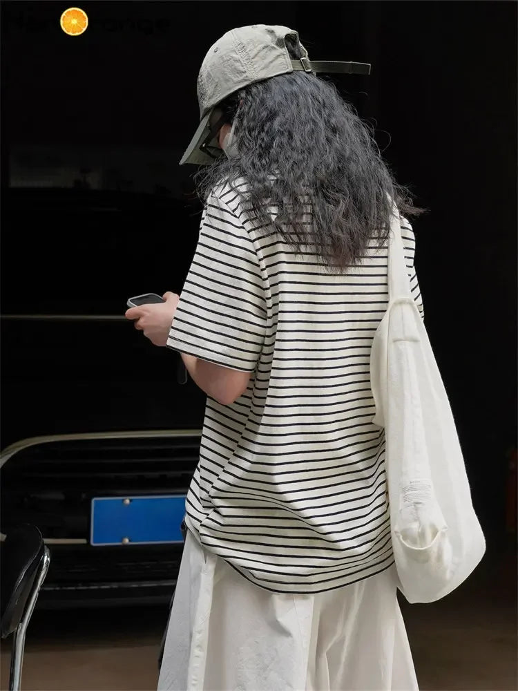 Azure Forest Stripes Womens Top