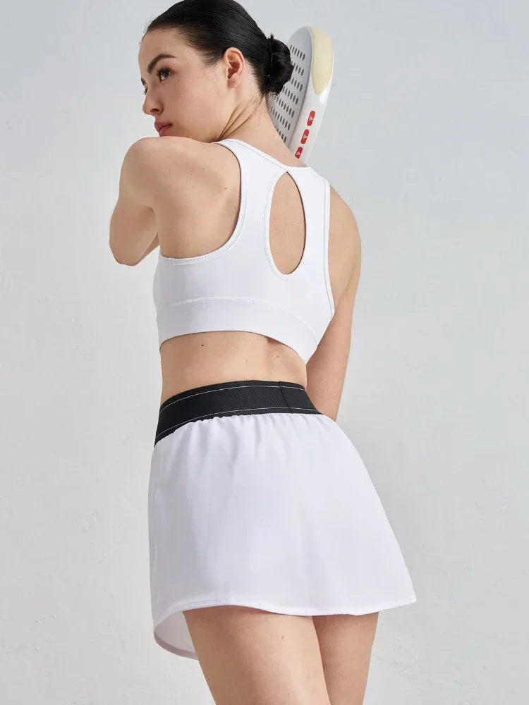 White Cascade Cotton Womens Tennis Skirt