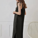 Midnight Meadow 100% Linen Womens Dress