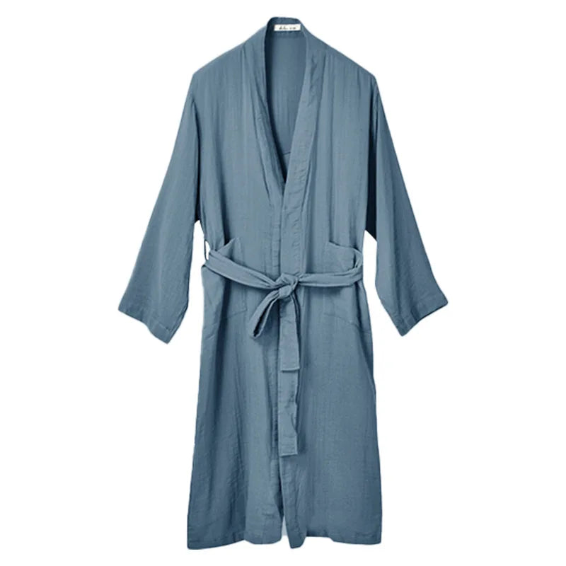 Mist Blue Sleepwear 100% Cotton Womens Robe