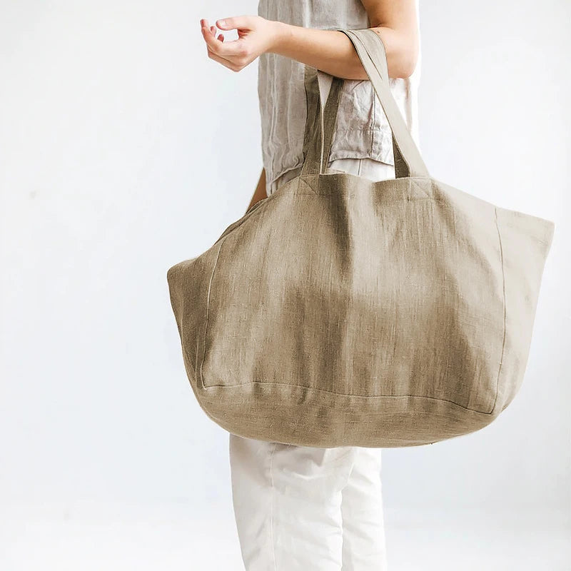 Natural Grain Casual Linen Womens Handbag