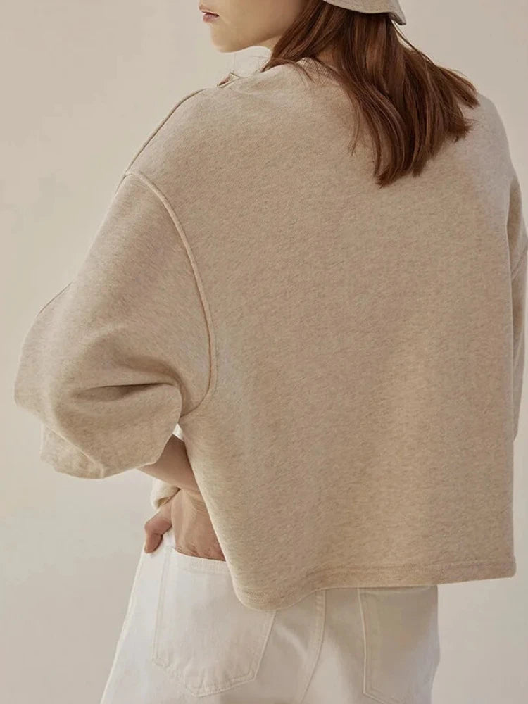 Oat Latte 100% Cotton Womens Sweatshirt