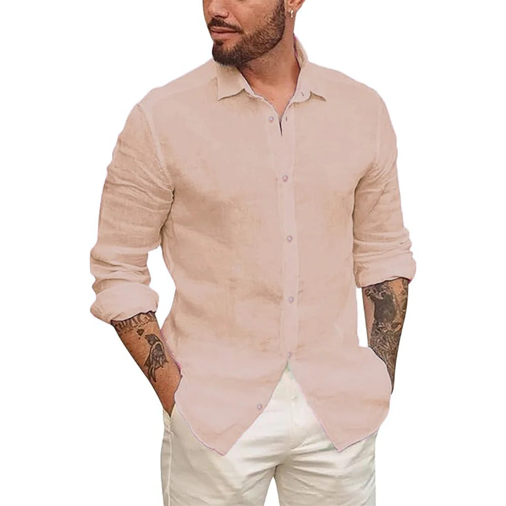 Azure Ferns Casual Cotton Mens Shirt