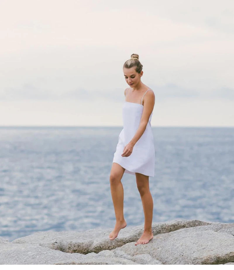 Golden Canyon Cotton Linen Womens Dress