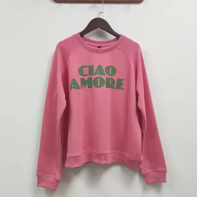 Sunset CoralCotton Womens Sweatshirt