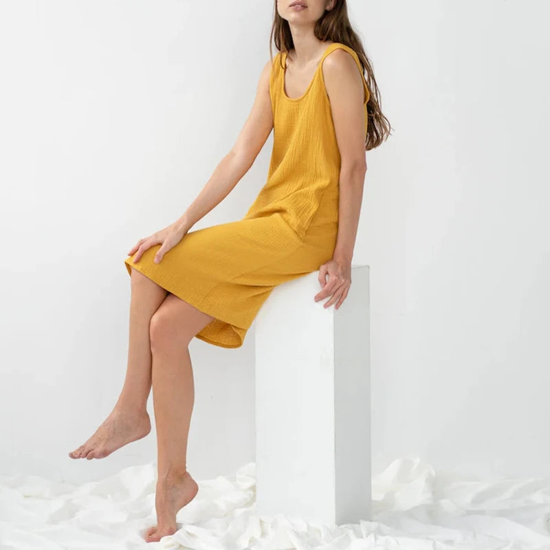 Sunset Blossom 100% Cotton Womens Dress