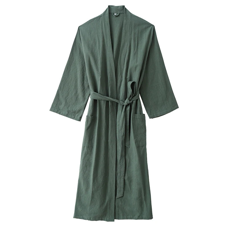 Mint Meadow Plain Dyed Bath Gown Cotton Womens