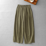 Toasted Orange Cotton Linen Womens Pants