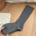 Mulberry Fog 2Pcs College Silk Wool Womens Socks