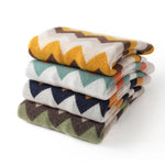 Crimson Sunset Abstract Casual Wool Men Sweater