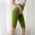 Green Grapes Activewear Knee Length Cotton Womens Leggings