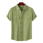 Spring Breeze Cotton Linen Mens Casual Shirt