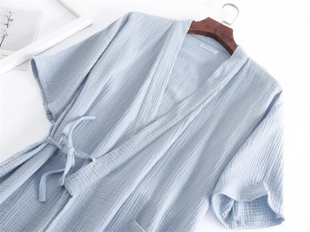 Pink Fuschia Cotton Womens Robe