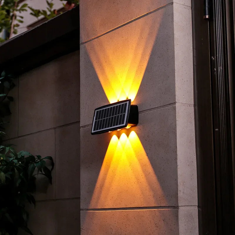 Energy Savers Outdoor LED Wall Solar Powered Garden Light