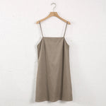 Sunset Gold Dress Cotton Linen Womens Dress