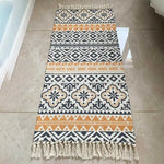 Purple Jade Bohemian Cotton Linen Tassel Rug