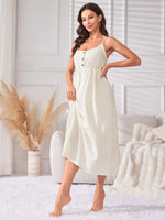 Mist Ivory Sleepwear Set 2Pcs Viscose Womens Lounge Nightgown
