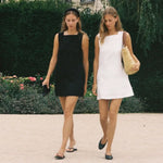 Lotus Leaf Square Neck Cotton Womens Dress