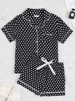 Red Plaid 2Pcs Lounge 100% Viscose Womens Pajamas