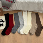 Mulberry Fog 2Pcs College Silk Wool Womens Socks