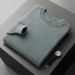 Crimson Lake Stripes Casual Cashmere Men Sweater
