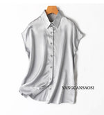 Pearl Dusk Office 100% Silk Womens Blouse