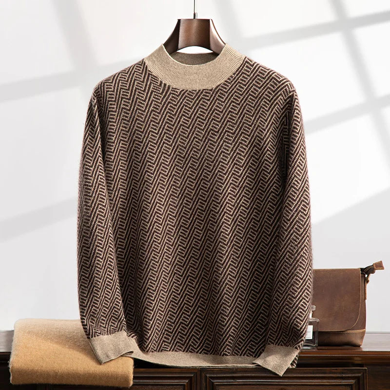 Velvet Maple Stripes Mens Sweater