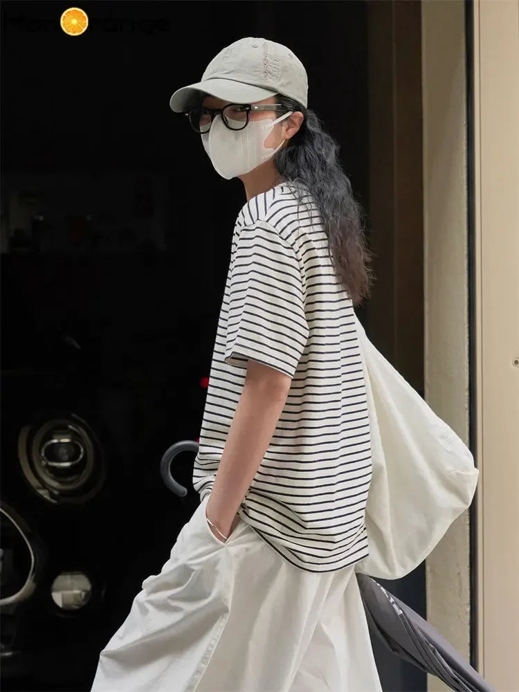 Azure Forest Stripes Womens Top