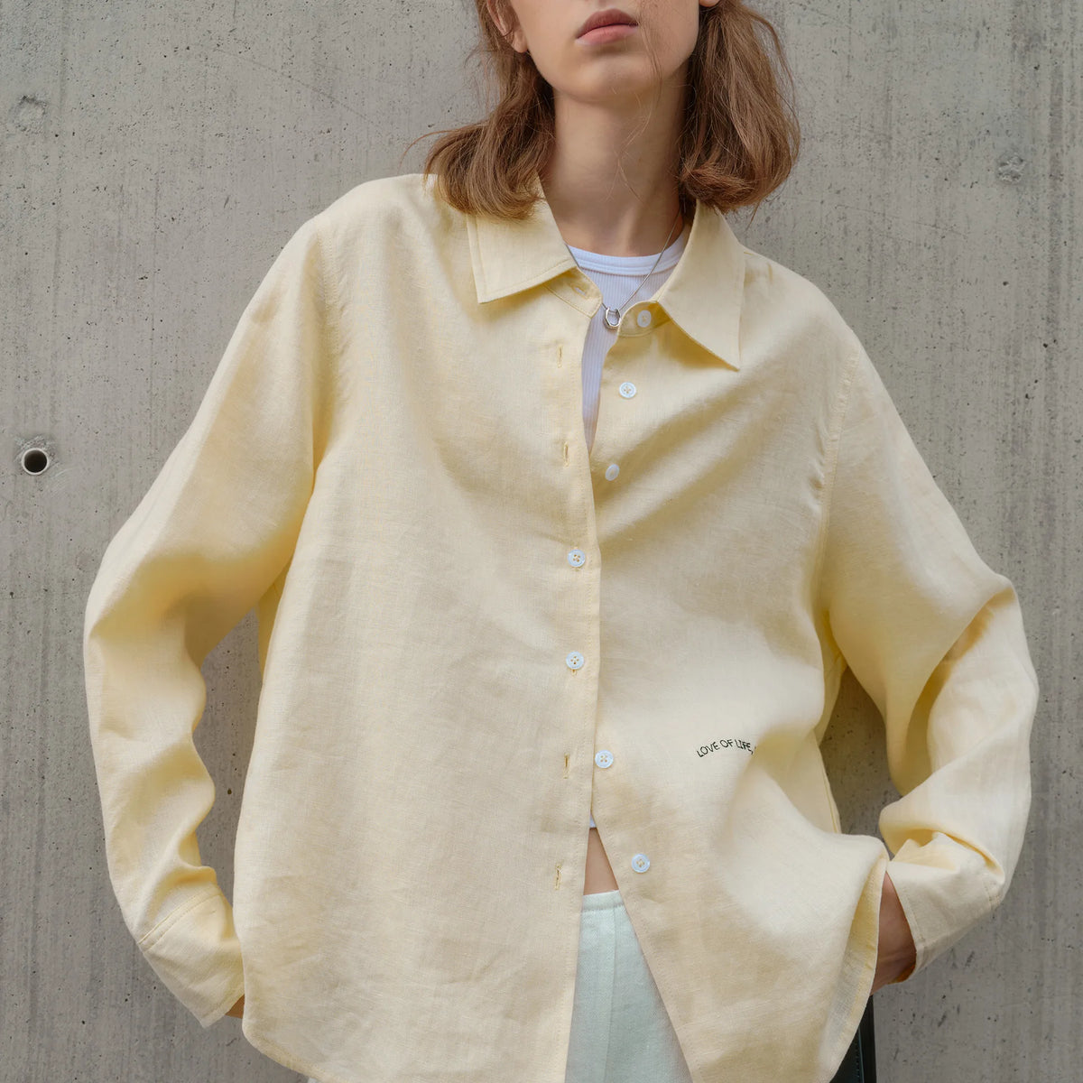 White Lily 100% Linen Womens Casual Shirt