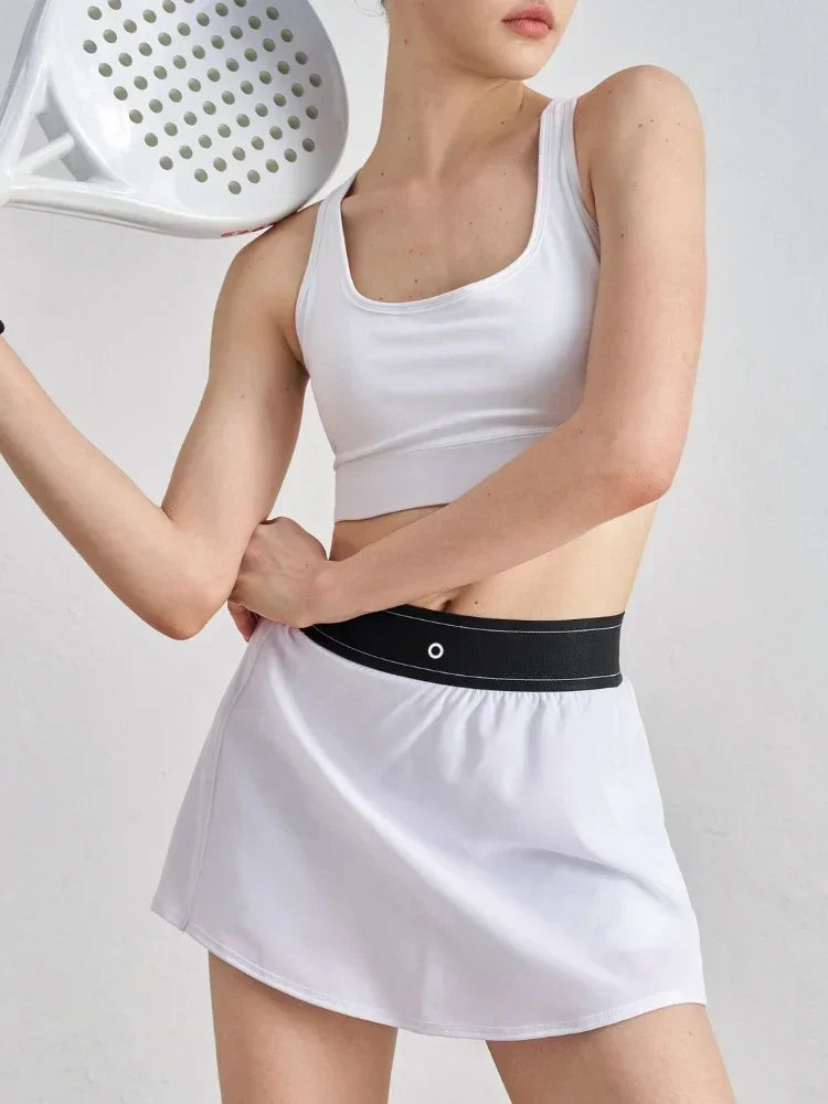 White Cascade Cotton Womens Tennis Skirt