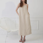 Midnight Meadow 100% Linen Womens Dress