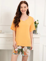 Misty Blossom Floral Womens Pajamas Viscose