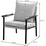 Azure Mist Modern Lounge Chair Cotton Unisex Armchair