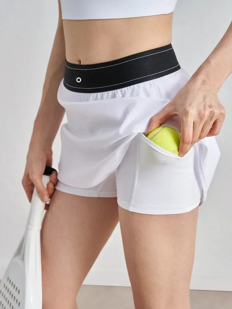 White Cascade Cotton Womens Tennis Skirt