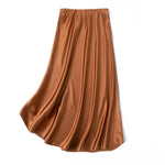 Golden Harvest Solid Womens Silky Skirt