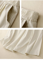 Fern Moss Cotton Linen Womens Skirt