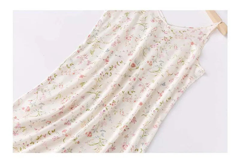 Moss Blossom Viscose Womens Lounge Nightgown