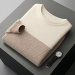Sandy Sky Stripes Casual Wool Mens Sweater