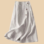 Sunlit Earth Cotton Linen Womens Skirt